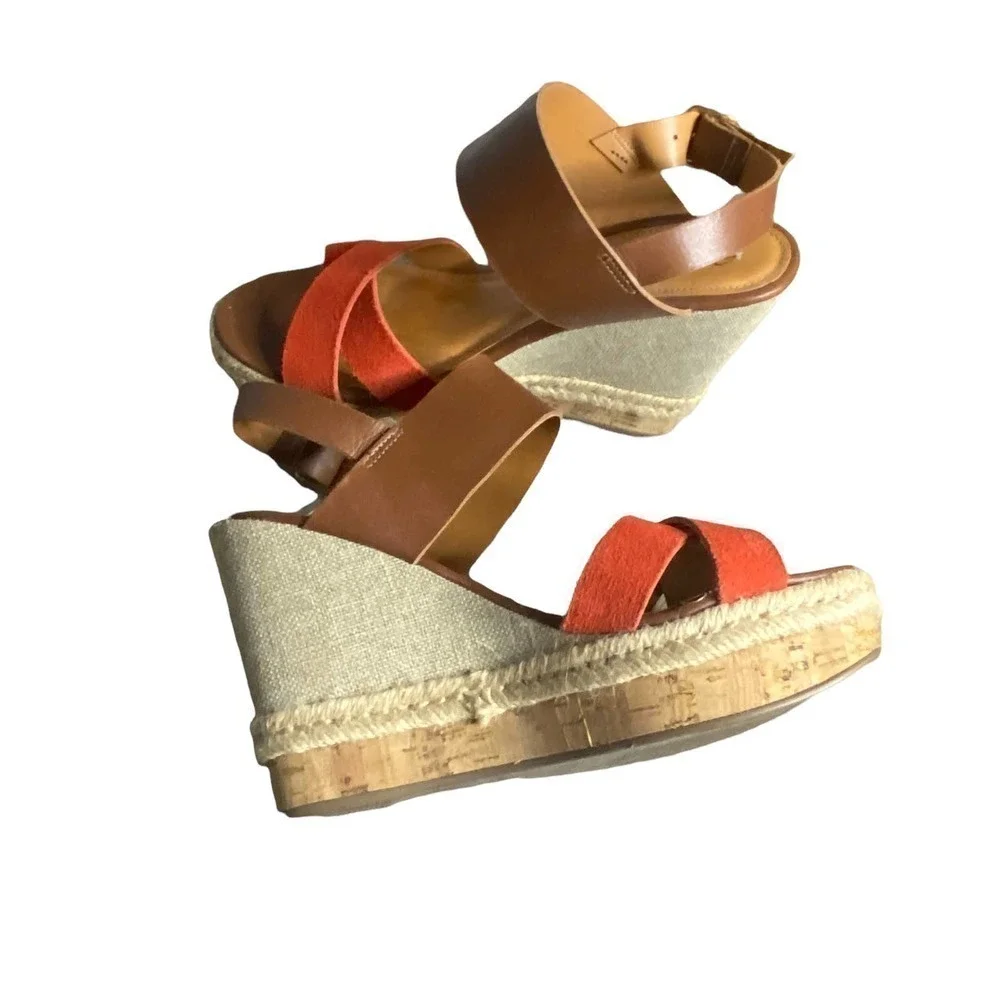 Sergio Zelcer Wedge Sandals Size USA 10 - Picture 1 of 7